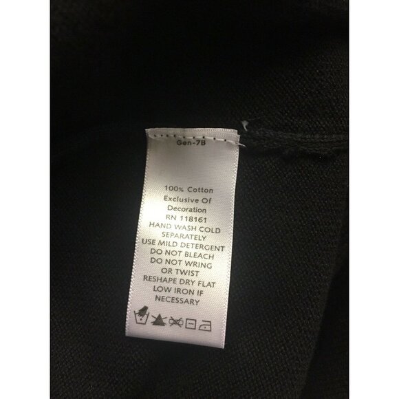 Quacker Factory Large Black Sweater V Neck Sequine - Picture 10 of 11